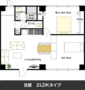 間取り図　住居　２LDK